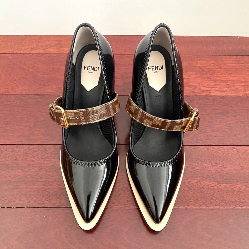 Fendi Mary Jane Pump with FFrame Strap